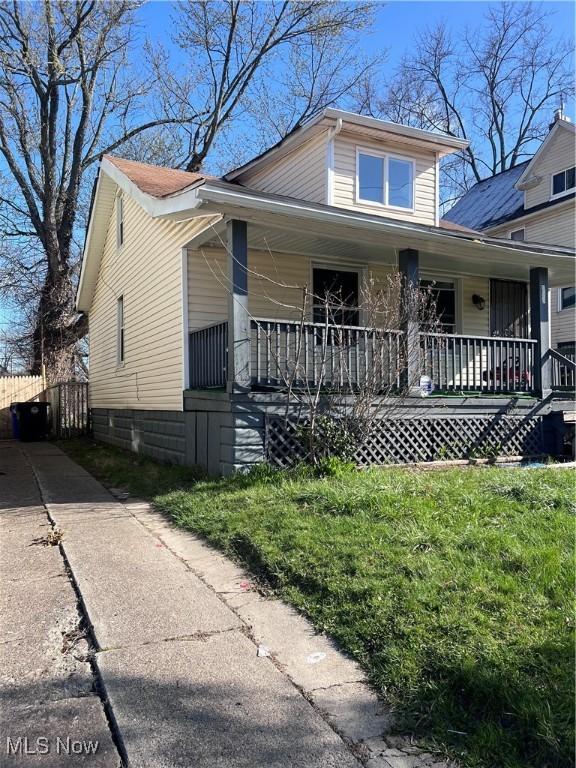 12607 Watterson Ave, Cleveland, OH 44105 - view of front facade featuring a porch