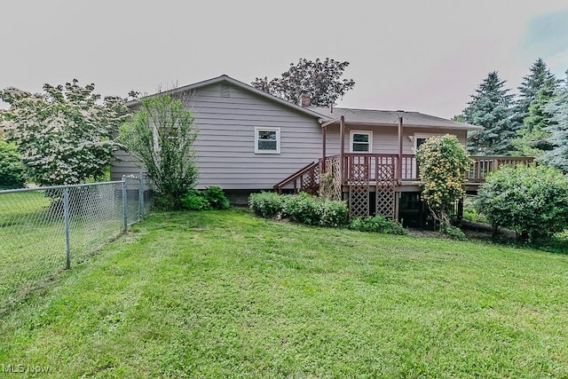4671 Milford Dr, Perry, OH 44081 - back of house with a wooden deck