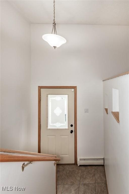 4671 Milford Dr, Perry, OH 44081 - entryway featuring a baseboard radiator and light tile patterned flooring