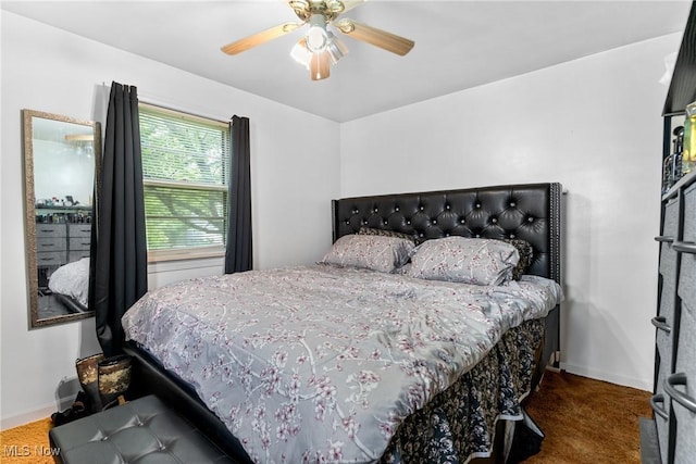 120 Palmetto Ave, Bedford, OH 44146 - bedroom featuring carpet floors and a ceiling fan