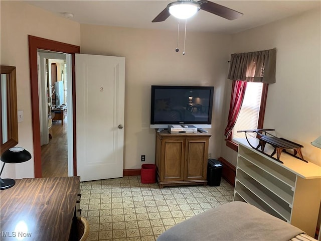 21437 Hillsdale Ave, Fairview Park, OH 44126 - bedroom with light floors and a ceiling fan