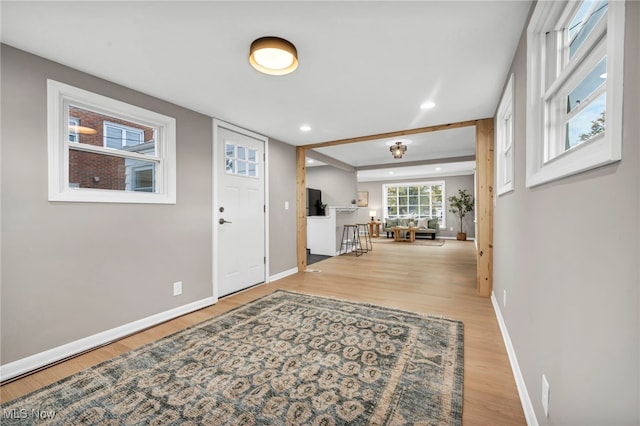 3726 W 169th St, Cleveland, OH 44111 - entrance foyer with light wood finished floors and recessed lighting