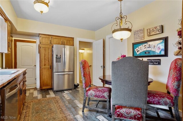 3571 Greenwich Rd, Barberton, OH 44203 - dining room featuring dark wood-style floors