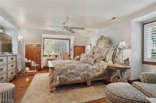 3571 Greenwich Rd, Barberton, OH 44203 - bedroom with wood finished floors and ceiling fan