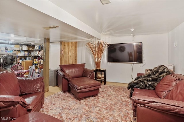 3571 Greenwich Rd, Barberton, OH 44203 - living room featuring washer / clothes dryer
