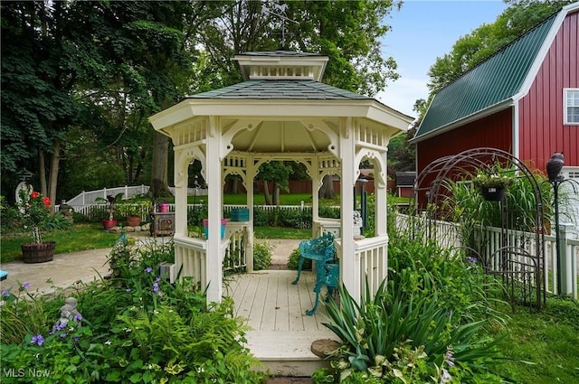 3571 Greenwich Rd, Barberton, OH 44203 - view of property's community with a gazebo and a wooden deck