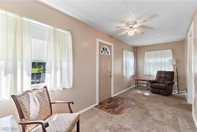 811 E High Ave, New Philadelphia, OH 44663 - sitting room featuring carpet flooring and ceiling fan