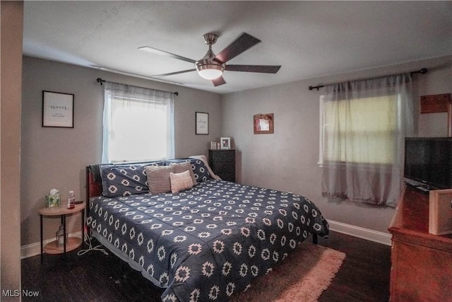 1324 Woodrow St NW, North Canton, OH 44720 - bedroom featuring wood finished floors and a ceiling fan