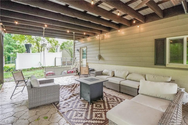 1324 Woodrow St NW, North Canton, OH 44720 - view of patio with an outdoor living space