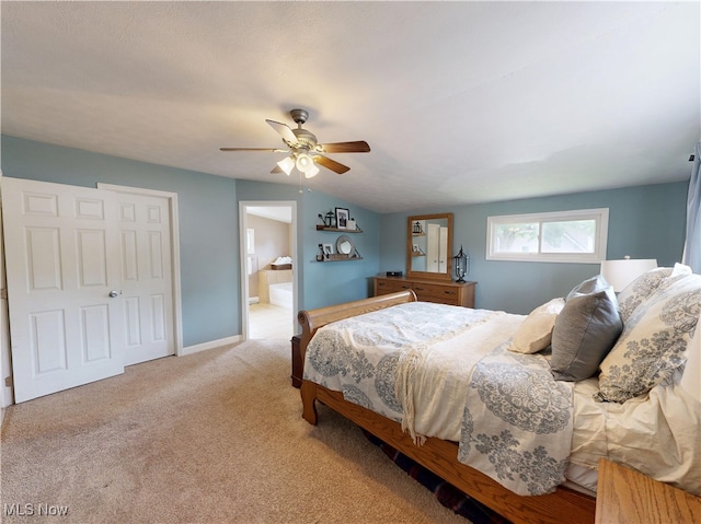 4982 14th St SW, Canton, OH 44710 - bedroom featuring carpet flooring, ceiling fan, and ensuite bath