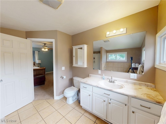 4982 14th St SW, Canton, OH 44710 - full bathroom featuring vanity, tile patterned floors, and ceiling fan