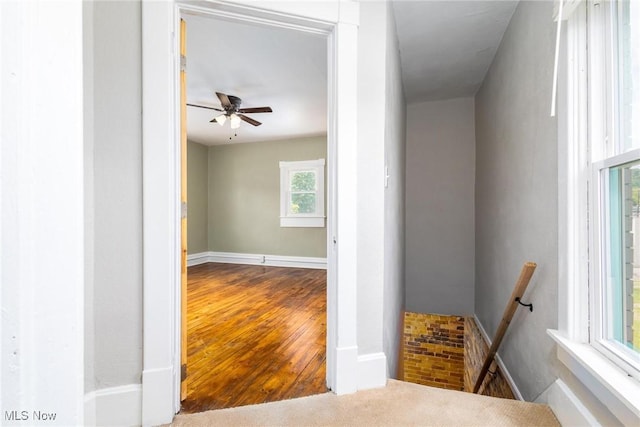 719 N 3rd St, Toronto, OH 43964 - corridor featuring wood finished floors and baseboards