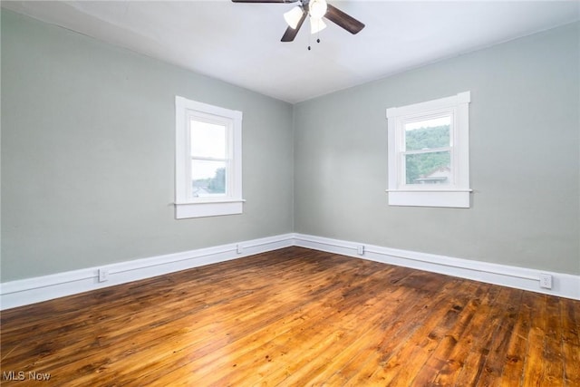 719 N 3rd St, Toronto, OH 43964 - empty room with wood-type flooring and a ceiling fan