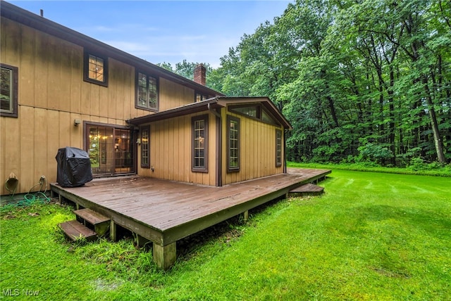 12938 Carter Rd, Leroy, OH 44077 - deck featuring area for grilling and a yard