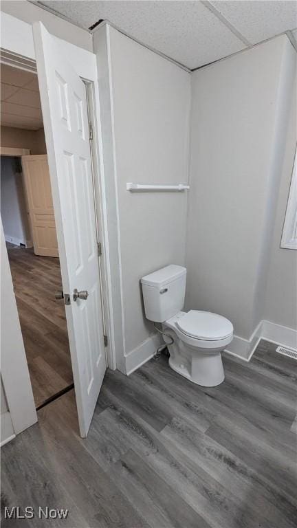 1111 2nd St NW, Canton, OH 44703 - bathroom featuring a paneled ceiling and wood finished floors