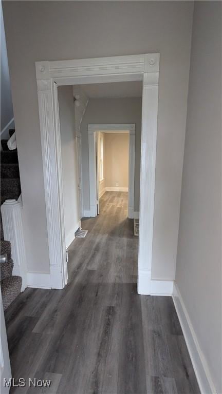 1111 2nd St NW, Canton, OH 44703 - hall featuring stairs and wood finished floors