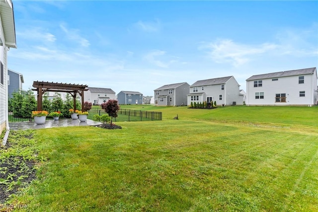 23563 Rebecca Ln, Columbia Station, OH 44028 - view of yard with a pergola, a residential view, and a patio area