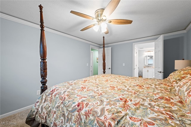 7152 Rippling Brook Ln, Concord, OH 44060 - bedroom featuring carpet, ornamental molding, and a ceiling fan