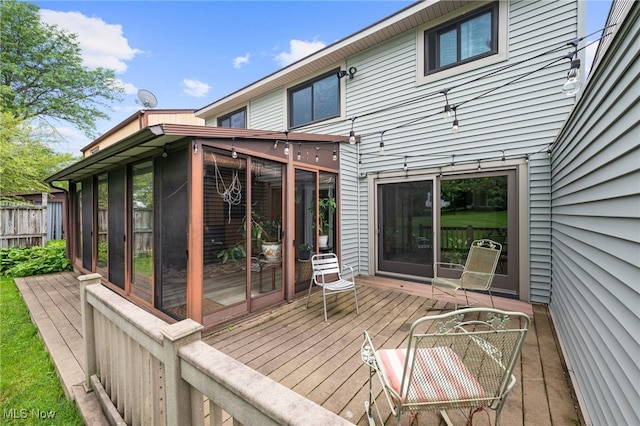 7152 Rippling Brook Ln, Concord, OH 44060 - deck featuring a sunroom