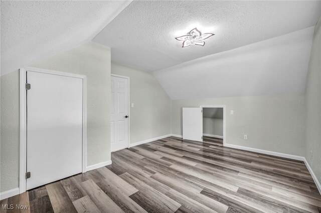 397 Furnace Rd, Conneaut, OH 44030 - bonus room with wood finished floors, a textured ceiling, and vaulted ceiling