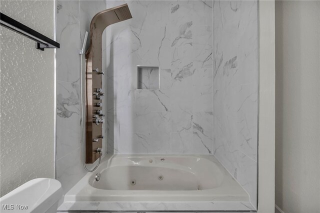 397 Furnace Rd, Conneaut, OH 44030 - bathroom with a combined bath / shower with jetted tub and toilet