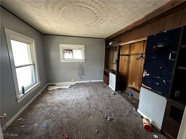 872 Keeney St, Akron, OH 44310 - unfurnished bedroom featuring multiple windows and a textured ceiling