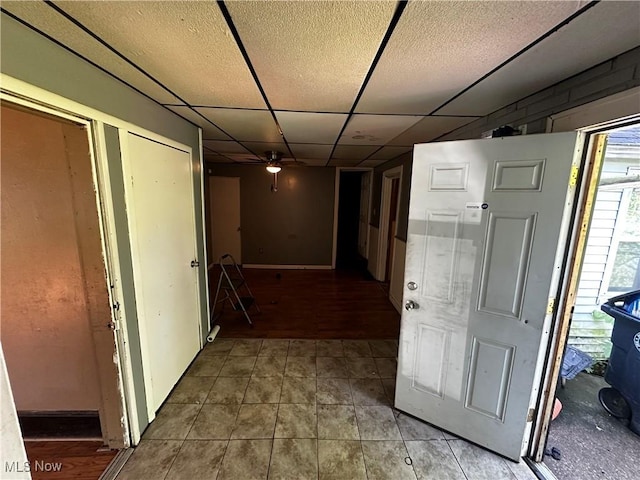 872 Keeney St, Akron, OH 44310 - corridor featuring a paneled ceiling