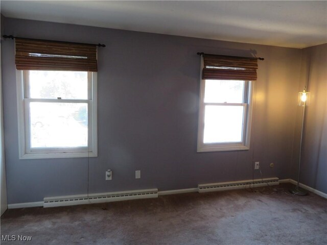 1609 S Main St Unit 22C, North Canton, OH 44709 - carpeted spare room with baseboard heating and plenty of natural light