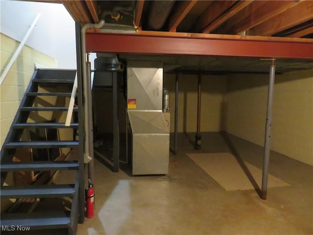 1609 S Main St Unit 22C, North Canton, OH 44709 - unfinished below grade area featuring heating unit