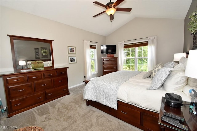 8025 Wadsworth Rd, Wadsworth, OH 44281 - carpeted bedroom featuring vaulted ceiling and ceiling fan