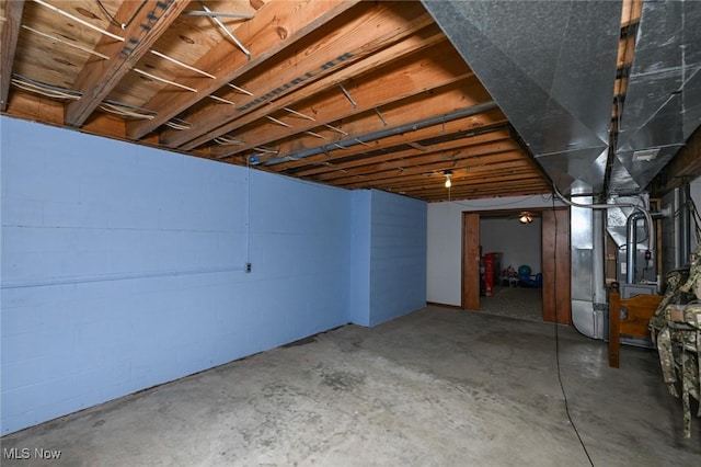 6111 State Route 82, Hiram, OH 44234 - unfinished below grade area with heating unit