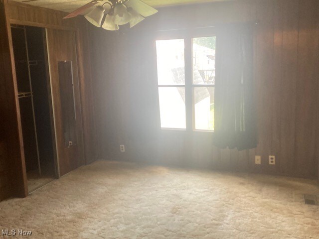 129 Bennett, Vienna, OH 44473 - unfurnished bedroom featuring multiple windows, carpet, and a closet