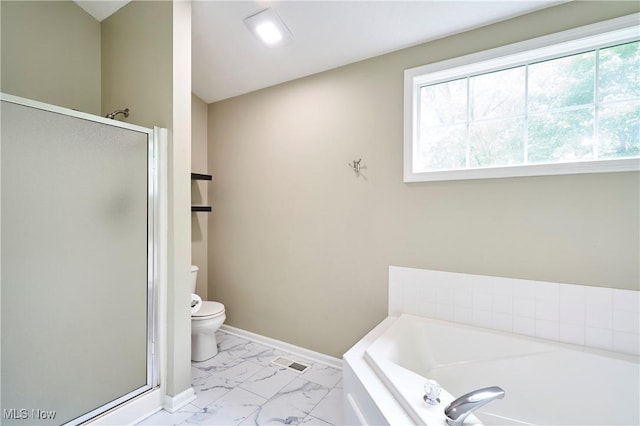 2683 High Hampton Trl, Cuyahoga Falls, OH 44223 - full bath with plenty of natural light, a stall shower, and marble finish flooring