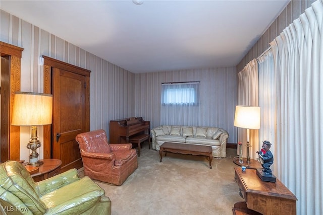 11604 Thornwood Ave, Cleveland, OH 44108 - living room with wallpapered walls and light carpet