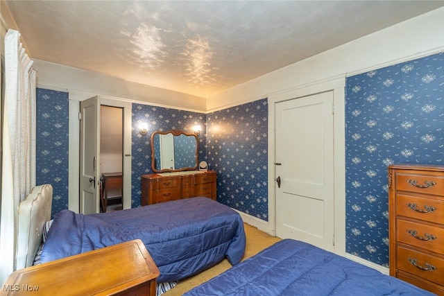 11604 Thornwood Ave, Cleveland, OH 44108 - carpeted bedroom featuring wallpapered walls