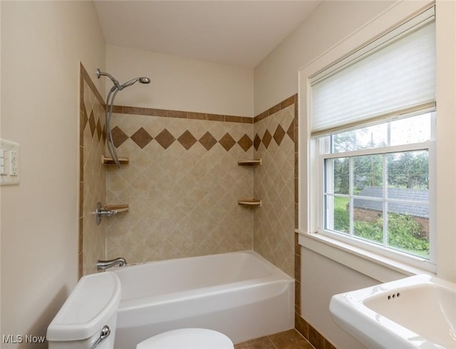 36 Rosedale Blvd, Norwalk, OH 44857 - bathroom featuring shower / tub combination and tile patterned floors