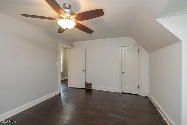 36 Rosedale Blvd, Norwalk, OH 44857 - additional living space with hardwood / wood-style floors, ceiling fan, and lofted ceiling