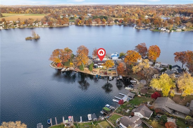 3568 Peninsula Dr, Coventry, OH 44319 - aerial overview of property's location with a nearby body of water