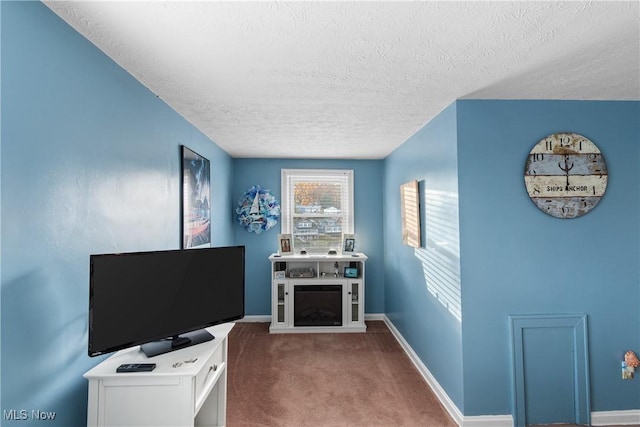 3568 Peninsula Dr, Coventry, OH 44319 - living room with a textured ceiling and carpet