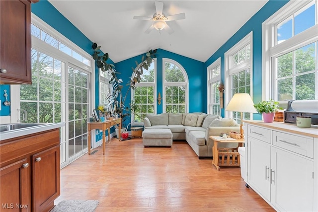 905 Braemar Cir, North Canton, OH 44720 - sunroom / solarium featuring healthy amount of natural light, lofted ceiling, and french doors