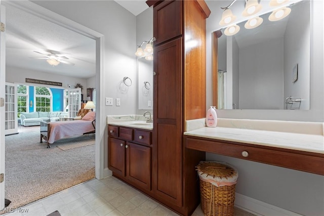 905 Braemar Cir, North Canton, OH 44720 - bathroom featuring vanity, ensuite bathroom, and ceiling fan