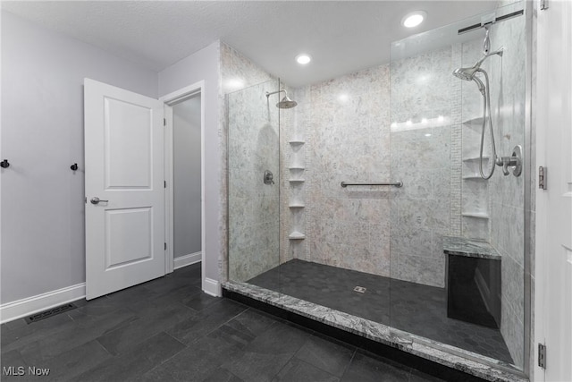 905 Braemar Cir, North Canton, OH 44720 - full bath with tiled shower and recessed lighting