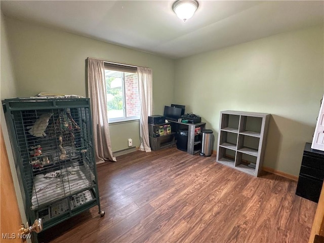 344 17th St NW, Barberton, OH 44203 - office area featuring wood finished floors and baseboards