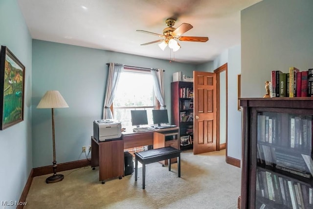 3020 Crookston Ln, Clinton, OH 44216 - office space with carpet flooring and ceiling fan