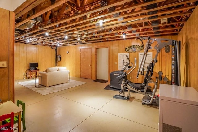 3020 Crookston Ln, Clinton, OH 44216 - finished basement with wooden walls