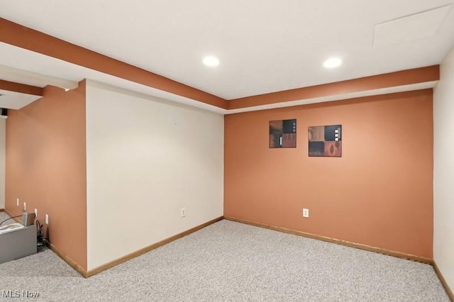 1367 Hidden Lake Blvd, Akron, OH 44312 - finished below grade area featuring carpet and recessed lighting
