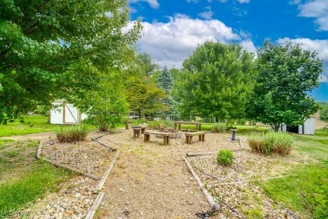 1260 Pleasant Ridge St SE, Minerva, OH 44657 - view of yard with a storage shed