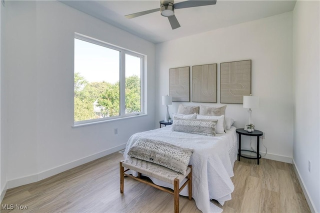 1369 W 74th St, Cleveland, OH 44102 - bedroom featuring light wood-style flooring and ceiling fan