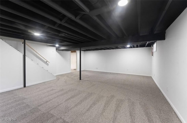 5318 Pinecrest Ave, Youngstown, OH 44515 - finished basement featuring carpet and stairs