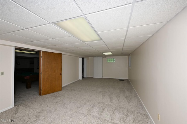 5277 Foxchase Ave NW, Canton, OH 44718 - finished basement with carpet and a drop ceiling